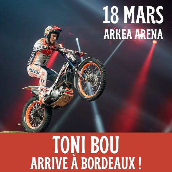 Toni Bou au Trial Indoor International à Bordeaux